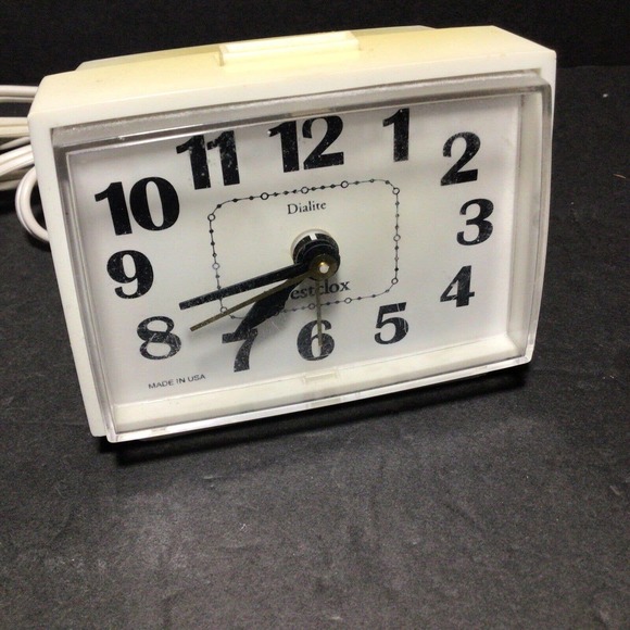 Vintage Westclox DIALITE Electric Alarm Clock Model 22090-22540 Made in USA M2 - Picture 6 of 10